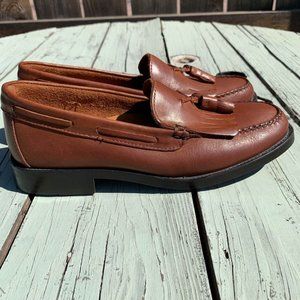 Bass Weejun Marietta II Women’s Brown Leather Tassel Loafers Size 8.5